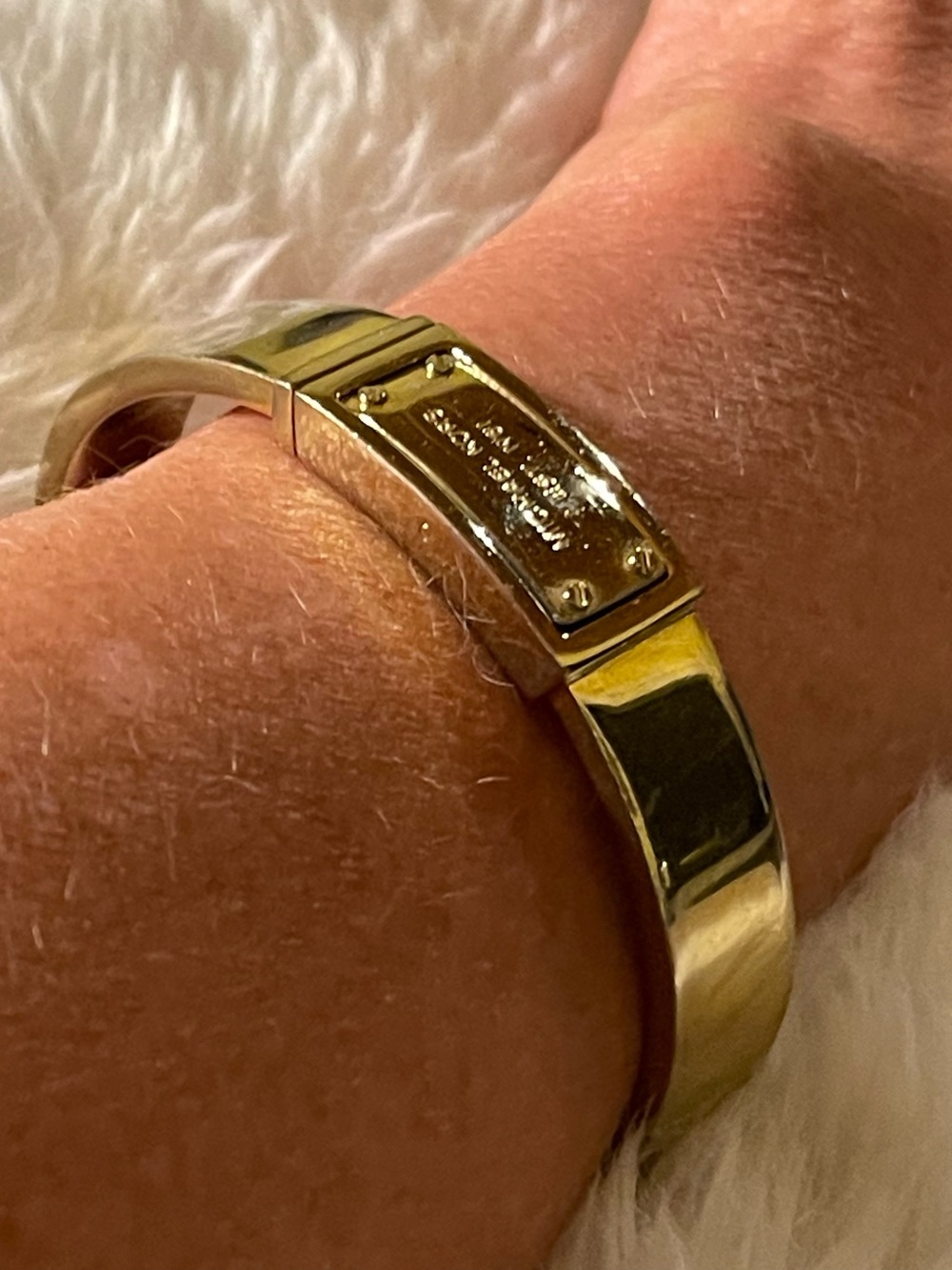 Michael Kors Gold-Tone Bangle Bracelet - Picture 5 of 11
